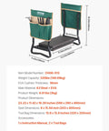 All In One Garden Kneeler And Seat Workhorse With 330 Lb Capacity, 8 Inch EVA Pad, foldable design with tool bags