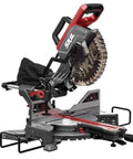 Powerful 15 Amp Sliding Compound Miter Saw With Dual Bevel And LED Shadow Line Delivers 4800 RPM For Fast Clean Crosscuts 2x12 Cutting Capacity Four Positive Stop Angles At 48 Left 45 Left 0 And 45 Right Built For The Jobsite