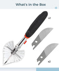 Miter Shears With Built In Angle Guide And Spare Blades Heavy Duty Metal Hand Tool With Non Slip Handle and Spare Blades Included