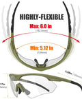 Highly-flexible Anti Fog Tactical Shooting Glasses With Ballistic Eye Protection For Hunting, Airsoft, ANSI Z87.1 Plus Safety