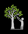Illustration of person using 32 Inch Steel Blade Bypass Lopper for Tree Trimming Heavy Duty With PowerGear2 Technology