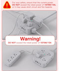 12 In 1 Surge Protector Power Strip With 10 Ft Braided Extension Cord 1080J Surge Protection 8 AC Outlets And 4 USB Charging Ports With 2 USB C Ports Wide 2 Point 2 Inch Spacing To Fit Large Adapters For Home Office And Gaming Setup, white