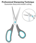Four Piece Scissors Set With Premium Stainless Steel Blades And Ergonomic Semi Soft Rubber Grip For School, Office, And Home Use