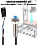 Plug And Play Pinda Style Auto Bed Leveling Sensor For 3D Printer Mini And I3 Mk2 Mk2S with connectors and wiring, background printer