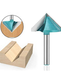 Heavy Duty 6 Mm Shank V Groove Router Bit With Sharp 90 Degree Cutting Angle For Precision Wood Engraving Cuts And 3D Milling Projects That Look Totally Awesome on wood