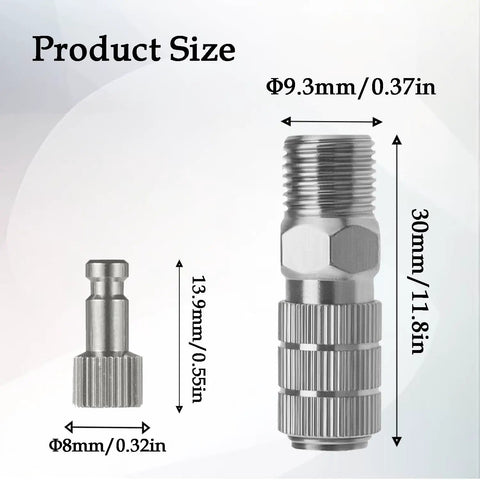 Airbrush Quick Disconnect Coupler Kit With Four One Eighth Inch Male Fittings Quick Release Adapters For Easy Swapping