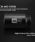 Close-up of a 36mm deep impact socket from Eight-Piece Half Inch Drive Deep Socket Set For Axle Nuts, made of Cr-Mo steel.