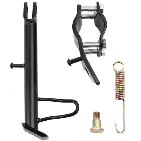 Heavy Duty Iron Kickstand With Mounting Bracket For Dirt Bikes Scooters Mopeds Mini Bikes, built tough with anti oxidation finish.