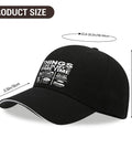 Funny Spare Time RV Traveler Cap For Men And Women Adjustable Cotton Baseball Hat with measurements