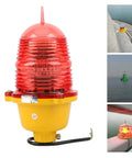 Beefy Weatherproof Obstruction Light For Marine Use Multipurpose Warning Beacon With AC110V Constant On Power Tough UV Resistant PC Housing