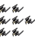 Seven Beefy Bedroom Door Lock With Heavy Duty Lever Made From Zinc Alloy And Brushed Bronze Finish Privacy Locks arranged in grid
