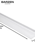 Heavy Duty Exterior Door Rain Drip Guard With Slick White Aluminum Finish Universal Over Door Drip Cap Rain Deflector 40 inches long, 2.5 inches wide.