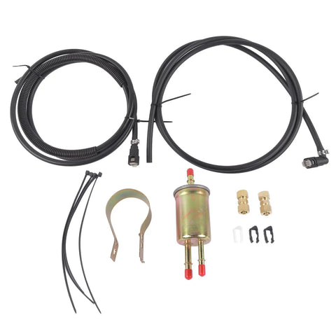 Complete Fuel Line Kit For Chevy Cobalt G5 Ion 2.2L 2003-2010 Includes Supply Vapor Lines Filter Bracket Couplers And Zipties For Quick Auto Repair Jobs.