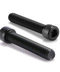 Tough As Nails Heavy Duty 3/8-16 X 3 Inch Socket Head Cap Screws Bolts 20 Pack showcasing black oxide finish and hex key interface.
