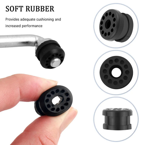 Beefed Up Replacement Shift Linkage Bushing Kit For Dodge Ram Trucks 2002 2005 1500 2500 3500 With E Type Clips And Protection Ring Bushings OEM 68078974AA For Easy Install And Smooth Shifts rubber bushing close-up
