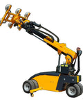Heavy Duty Electric Vacuum Lifter Featuring Dual Mobile Suction Cups For Glass Granite Marble Slabs And Plywood Sheets with articulated arm.