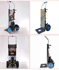 Must-Have Electric Hand Truck Stair Climber With 400kg Heavy Load Capacity, Brushless Motor, 48v Removable Battery side view showing wheels and handle.