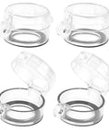 No Nonsense Emergency Stop Button Lockout Covers 4 Pack Round Transparent Push Button Protectors With Adhesive For 30mm Hole Fit
