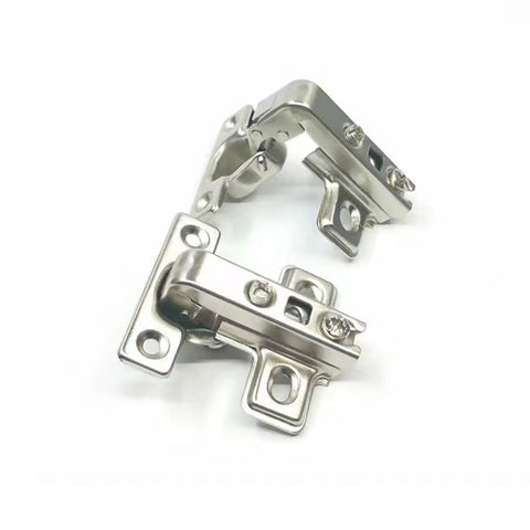 Slick Nickel Steel Hinges Engineered For Tight Squeeze Cabinets and Cupboards featuring a compact design for blind corners.