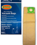 Top Pick Replacement Micro Filtration Vacuum Bags For Windsor Sensor Versamatic Plus And Sebo Uprights 10 Pack packaging