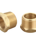 One Half Inch NPT Male To Three Eighth Inch NPT Female Beefy Brass Hex Bushing Reducer Adapter Pipe Fitting Kit, brass fittings