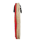 Side view of Traditional 3-Layer Straw Archery Target Hand Made For Outdoor Practice, 20 Inch Solid Core With 2.3 Inch Thickness.