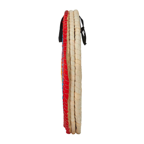 Side view of Traditional 3-Layer Straw Archery Target Hand Made For Outdoor Practice, 20 Inch Solid Core With 2.3 Inch Thickness.