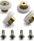 Four Pack Shower Door Rollers Set Replacement Wheels For Glass Sliding Doors 19mm Diameter By 5mm Thickness With 4mm Inner Hole
