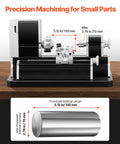 Didactical Mini Metal Lathe For DIY Projects 20,000 RPM 36W Power Lathe with 3 Jaw Chuck, dimensions 2.76 x 5.12 inches