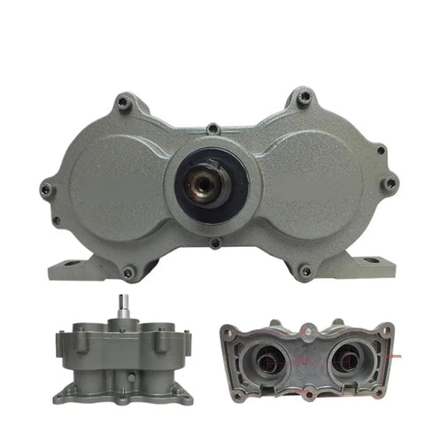 Aluminum Die Cast Gearbox Reducer For Ice Cream Machines Repair Parts No Fuss Install Heavy Duty Power Transfer Box Durable Housing For Long Lasting Daily Use For Smooth Operation And Easy Maintenance, gray aluminum housing