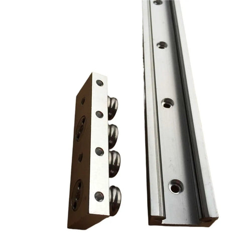 Built In Heavy Duty Double Axis Linear Motion Guide With SGR10N And SGB10 Two Color Roller Bearing Slide Rail For Precision Motion In DIY CNC Projects And Robotics One Piece, metal rails and roller block