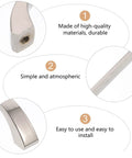 Close-up detail of 10 Pieces Zinc Alloy Wardrobe Handles And Drawer Pulls, Modern Silver Cabinet Door Pulls With 128mm Hole Spacing.