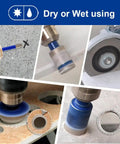 Diamond Drill Bits Kit For Tile And Stone Core Bits Hole Saw Set With Mold Guide And Hollow EVA Jig in use on various surfaces
