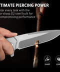 3.6 Inch D2 Steel Pocket Knife For Men With G10 Handle Dope Do It All EDC Folding Knife For Everyday Carry Strong Edge Retention Textured Grip Smooth Flipping Action, blade cutting wood
