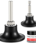 Two Pack 2 Inch Quick Change Disc Pad Holder with True One Quarter Inch Hex and Round Shanks for Die Grinder Drill and Impact Driver