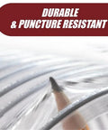 Close-up of Rugged 2 Inch OD Clear Dust Collection Hose With Anti Static Wrap And Reinforced Body demonstrating durability and puncture resistance.