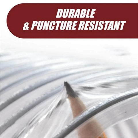 Close-up of Rugged 2 Inch OD Clear Dust Collection Hose With Anti Static Wrap And Reinforced Body demonstrating durability and puncture resistance.