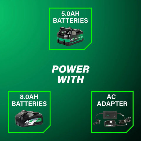 5.0Ah and 8.0Ah batteries with AC adapter for 36V Cordless Brushless Orbital Jig Saw With 4 Stage Orbital Action And Variable Speed Control.