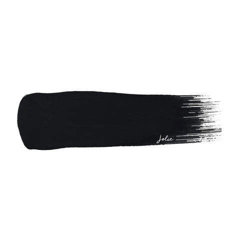 Brush stroke of Noir Jet Black Chalk Finish Paint For Furniture And Cabinets No Priming Or Sanding Needed Water Based And Non Toxic