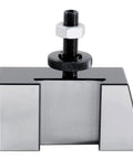 Universal Parting Blade Holder For BXA Tool Post, Fits 11/16 Inch Parting Blades, front view with precision bolt
