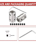 Heavy Duty Rigid Shaft Coupling Made From 45# Steel For 3D Printer Motor Connector That Fits 6Mm To 10Mm Shafts, includes steel coupling and set screws.