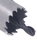 Awesome 17-Piece Hole Saw Kit with Sharp Incisive Teeth For Fast Super Smooth Cutting Through Wood Metal Plastic And Drywall Like A Boss, close-up hole saw bit