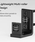Sliding Barn Door Floor Guide 2 Pack Bottom Adjustable Roller Guides Wall Mounted Black For Smooth Quiet Sliding