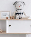 Shelf with toy animal doll and 10 Pack Brass Round Cabinet Knobs One And One Quarter Inch Diameter Gold Drawer Pulls installed on drawers