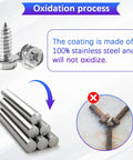 Tough As Nails Anti Theft License Plate Screw Kit With Premium Stainless Steel Rust Proof Security Bolt Fasteners Universal Car Auto Tag Mounting Hardware For Any Ride Silver Set and oxidation process explanation.
