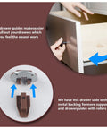 Heavy Duty Drawer Slide Replacement Kit Boasts Six Bulletproof Tracks And Heavy Gauge Steel Brackets for easy installation guidance.