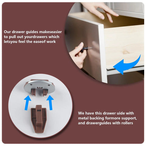 Heavy Duty Drawer Slide Replacement Kit Boasts Six Bulletproof Tracks And Heavy Gauge Steel Brackets for easy installation guidance.