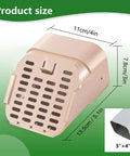 Two Pack Type A Downspout Extenders For 3x4 Inch Gutters With Leaf Guard Easy Install Diverter Outlet Filter Keeps Debris Out And Water Flow Clear Fits Standard Gutter Systems And Downspouts, shown with product dimensions.