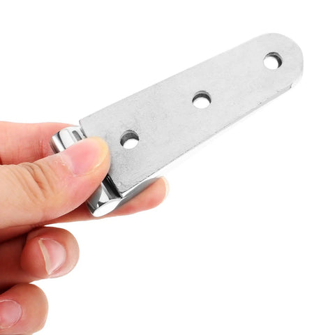 Close-up of hands holding Beefy Heavy Duty 316 Stainless Steel Door Hinge For RV And Motorhome Replacement 28x152mm.