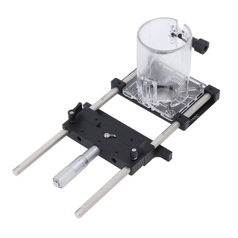 Precision Router Fluting Jig With Micro Adjustment Shim And 0 To 18 Mm Range Tough Aluminum Alloy Build for cabinet hinge mounting.